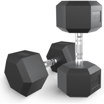 Гантель гексагональная UNIX FIT обрезиненная 30 кг / шт.